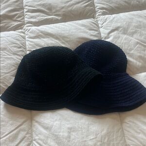 Black and Navy Bucket Hats